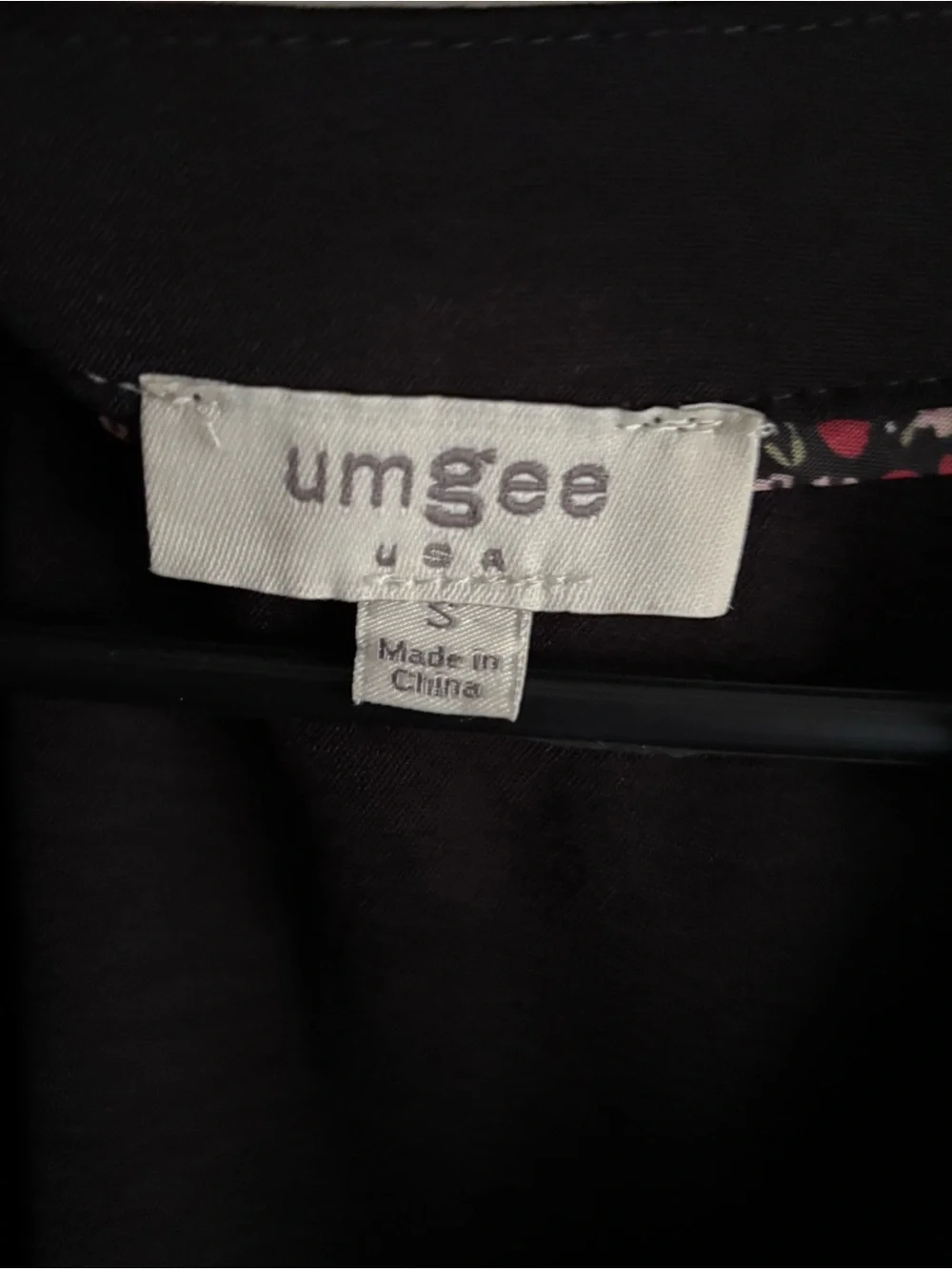 Umgee Black Peasant Blouse